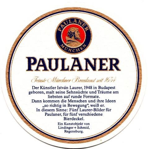 mnchen m-by paulaner rund 1a (215-der knstler istvan laurer) 